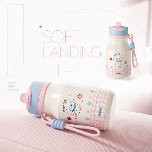 500ml 316 Stainless Steel Dual-Drink Bottle with Strap